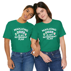 Mahjong Retirement Plan Tee, Fun Unisex T-Shirt for Game Lovers, Perfect Gift for Retirees, Mahjong Enthusiasts, Casual Wear