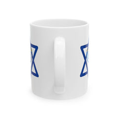 Star of David with  Menorah Jewish Graphic Ceramic Mug (11oz, 15oz)