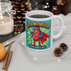 Super Nephrologist Saving Kidneys Daily, Graphic Ceramic Mug, (11oz, 15oz)