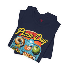 Pizza Day Unisex Short Sleeve Tee - Fun Foodie Graphic T-Shirt