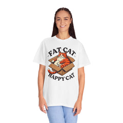 Fat Cat Happy Cat Graphic T-Shirt — Garment-Dyed Unisex Tee