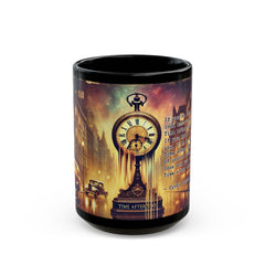 Time After Time Cyndi Lauper inspired full wrap with Lyrics Graphic - Black Mug (11oz, 15oz)