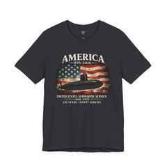 America 250th Submarine 125th Flag T-Shirt — Vintage USA Military Tee