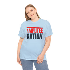 Amputee Nation Unisex Heavy Cotton Tee, Support Shirt, Gift for Amputees, Awareness Apparel, Casual Comfort Wear