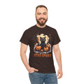 Black Cat And Pumpkin! Graphic Unisex Heavy Cotton Tee