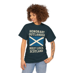 Honorary Outlander Heavy Cotton Tee, Holy Loch Scotland Shirt, Outlander Fan Gift, Casual Tee, Travel Souvenir, Unisex T-Shirt