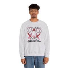 You Give Me Butterflies - Unisex Heavy Blend™ Crewneck Sweatshirt