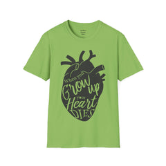THE BREAKFAST CLUB "When You Grow Up, Your Heart Dies." - Allison Reynolds The Basketcase Unisex Softstyle T Shirt