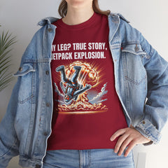 Amputee Exploding JetPack Humor - Unisex Garment-Dyed T-shirt