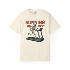 Funny Skeleton Running T-Shirt, Gift for Fitness Lovers, Halloween Tee, Gym Humor Shirt, Quirky Workout Apparel