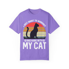 Workout & Cat Lover Unisex T-Shirt - I Just Want to Workout and Hang with My Cat
