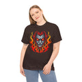 Flaming Fire Vampire - Graphic Unisex Heavy Cotton Tee