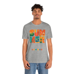 Summer Graphic Tee — Colorful Tropical "SUMMER" Typography T-Shirt