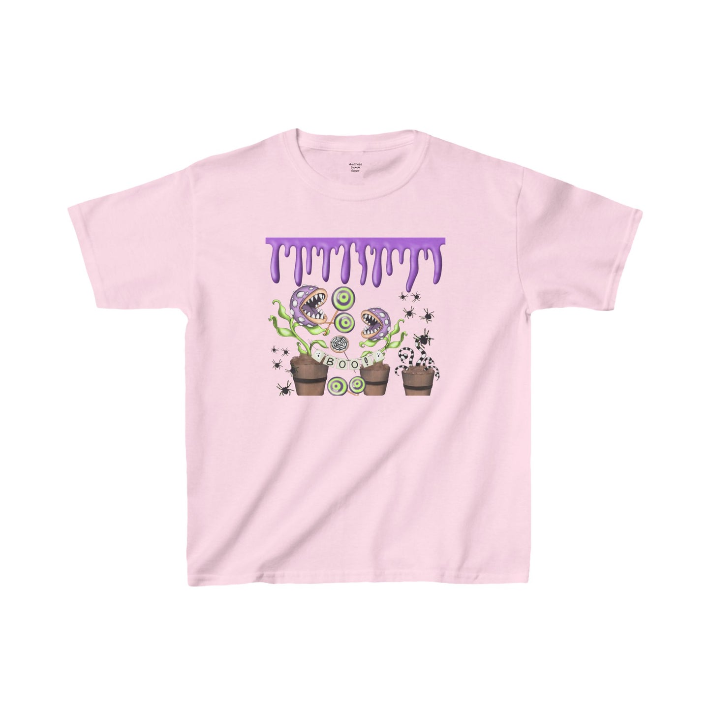 Kid Eating Halloween Plants  - Kids Heavy Cotton™ Tee