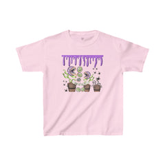 Kid Eating Halloween Plants  - Kids Heavy Cotton™ Tee