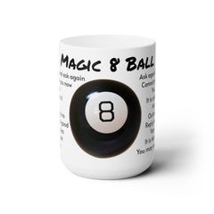 The original MAGIC 8 BALL - Ceramic Mug 15oz | Pop Culture | Retro Game | Fortune Telling Fun | Gag Gift | Unique Gift | Novelty Drinkware