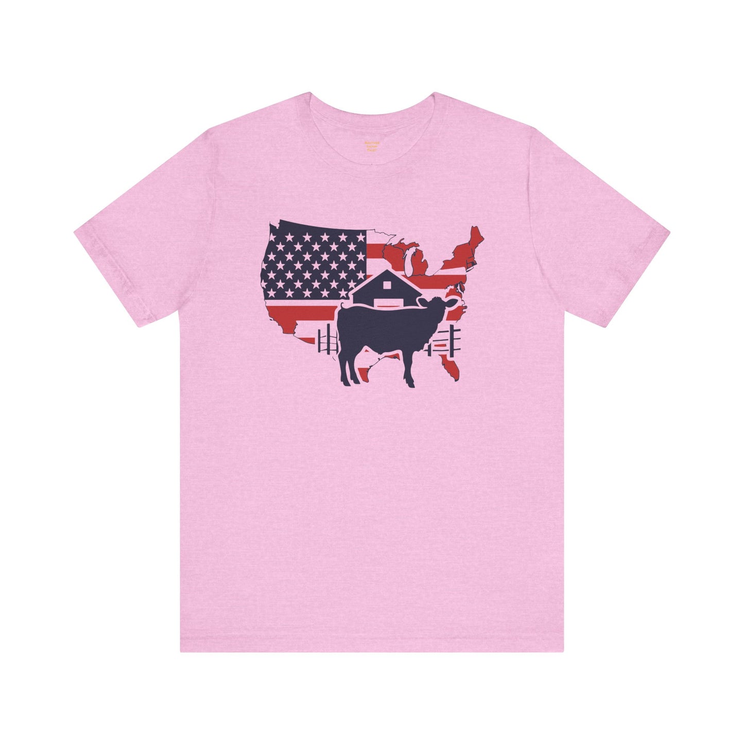 Red White and Blue Farmer Graphic, Unisex Jersey Short Sleeve Tee