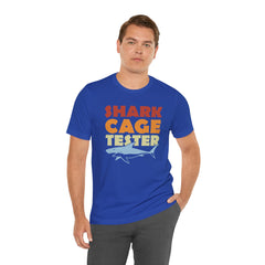 SHARK CAGE TESTER - Graphic Unisex Short Sleeve Tee