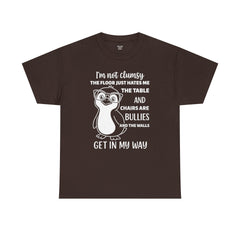 Clumsy Funny Penguin Graphic Tee | Unisex Heavy Cotton Tee | Great Gift for Animal Lovers, Birthdays, Casual Wear, Humorous Gifts, Everyday Style