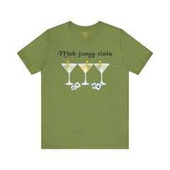 Mah-jongg-tinis  / Mahjong Martini graphics  / Unisex Jersey Short Sleeve Tee /  See Our Matching Tote Bags and Coffee Mugs