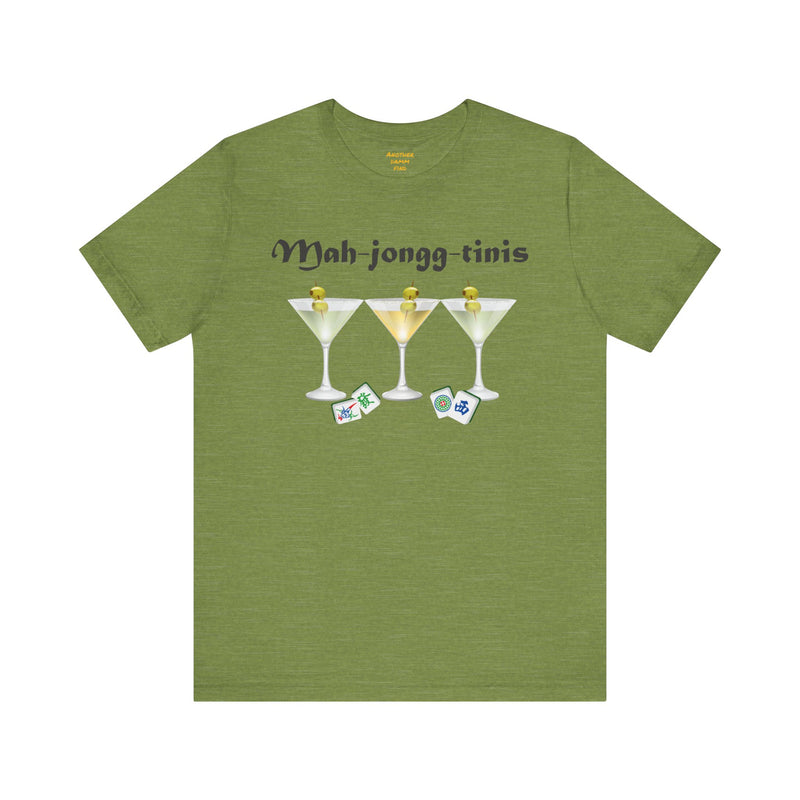 Mah-jongg-tinis  / Mahjong Martini graphics  / Unisex Jersey Short Sleeve Tee /  See Our Matching Tote Bags and Coffee Mugs