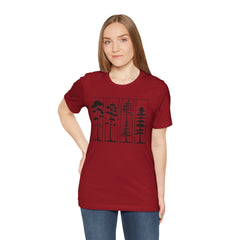 Nature-Inspired Unisex Jersey Tee, Tree Graphic T-Shirt, Eco-Friendly Fashion, Gift for Nature Lovers, Casual Wear, Outdoor Adventure