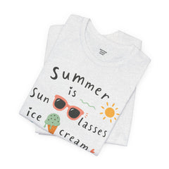 Summer Is — Graphic Tee (Sunglasses, Ice Cream & Sandals)