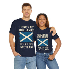 Honorary Outlander Heavy Cotton Tee, Holy Loch Scotland Shirt, Outlander Fan Gift, Casual Tee, Travel Souvenir, Unisex T-Shirt
