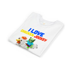Youth I Love Chicken Jockey Tee - Fun Gamer T-Shirt for Kids