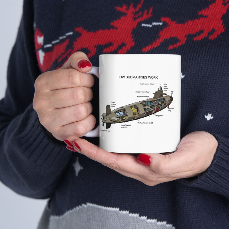 Submarine Magic Ceramic Mug - Fun Nautical Design for Coffee Lovers
