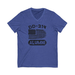 DD 214 Alumni Unisex Jersey Short Sleeve V-Neck Tee