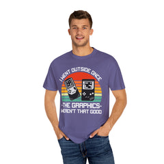 Retro Gamer Unisex T-Shirt - "I Went Outside Once"