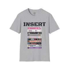 THE 80S VHS Tape Stack  - Unisex Softstyle T Shirt