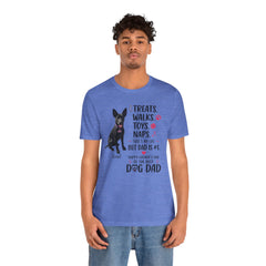 Personalized Dog Dad T‑Shirt — "Treats. Walks. Toys. Naps." Father's Day Gift