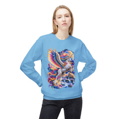 Whimsical Rainbow Winged Unicorn Sweatshirt