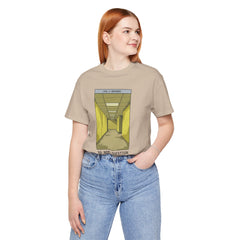 Do Not Question The Hallway T-Shirt — Retro Yellow Corridor Graphic Tee