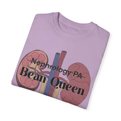 Nephrology Physician Assistant Bean Queen, Graphic Unisex Garment-Dyed T-shirt