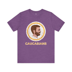 Bearded Graphic Tee - Funny Caucasians Satire Head Shot Unisex Jersey Short Sleeve Tee