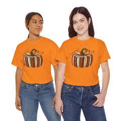 Autumn-Themed Pumpkin Book Tee, Cozy Fall Shirt, Halloween Apparel, Literary Gift, Unisex Comfortable T-Shirt