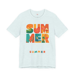 Summer Graphic Tee — Colorful Tropical "SUMMER" Typography T-Shirt