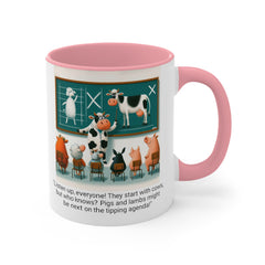 COW TIPPING Awareness - Accent Mugs | Cow Tipping Is Real, Bovine Humor. Gift For Him, Gift For Her, Farm Humor, Cow Fan Gift, Farm Animal