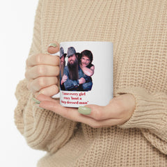 Cause every girl crazy 'bout a sharp-dressed man / ZZ Top / 80s Music / Eliminator / Red on White Mug / See Our Matching T Shirts