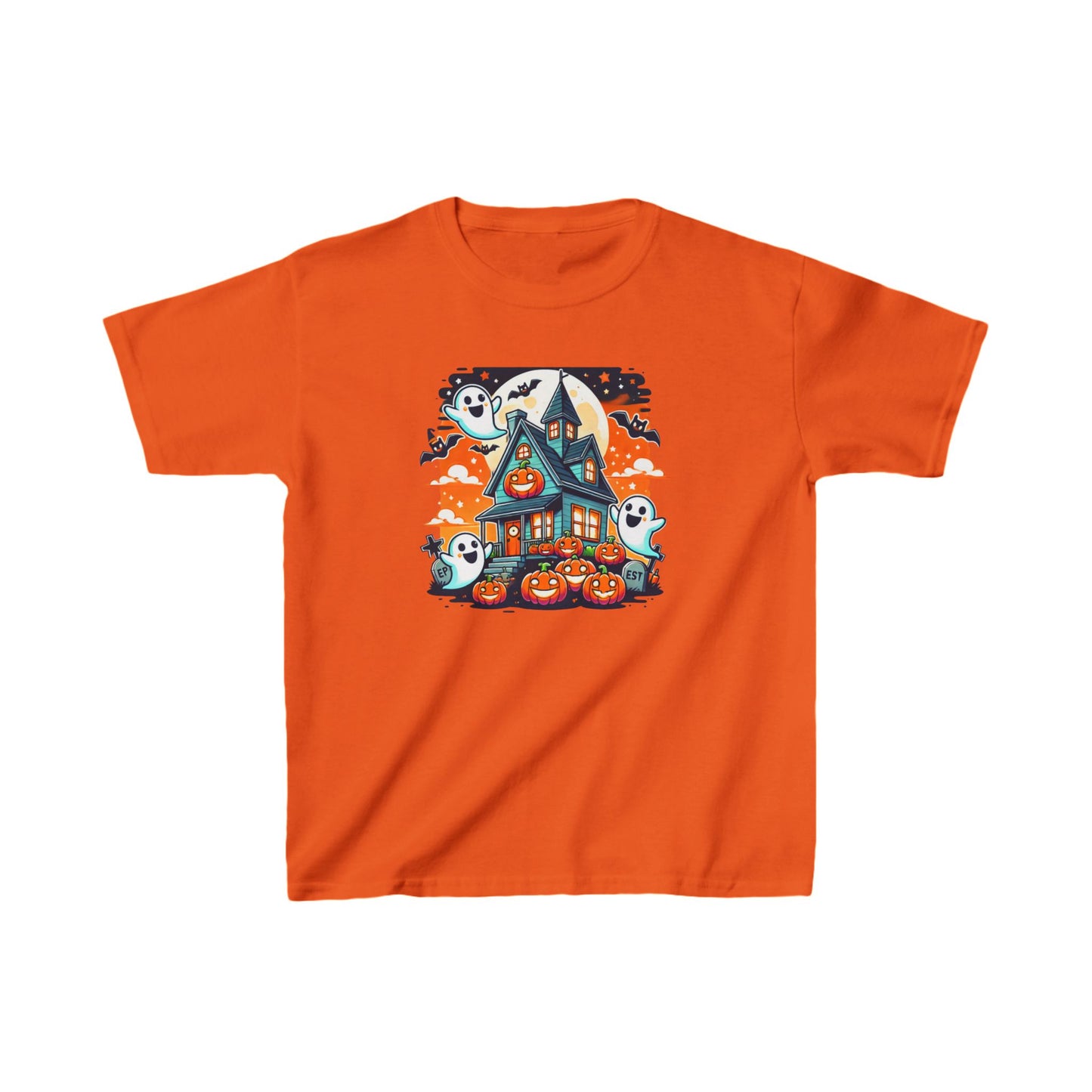 Ghost Friendly Haunted House  - Kids Heavy Cotton™ Tee