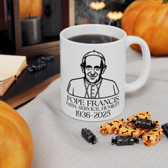 Pope Francis Ceramic Mug - Faith & Humility Design (11oz, 15oz)