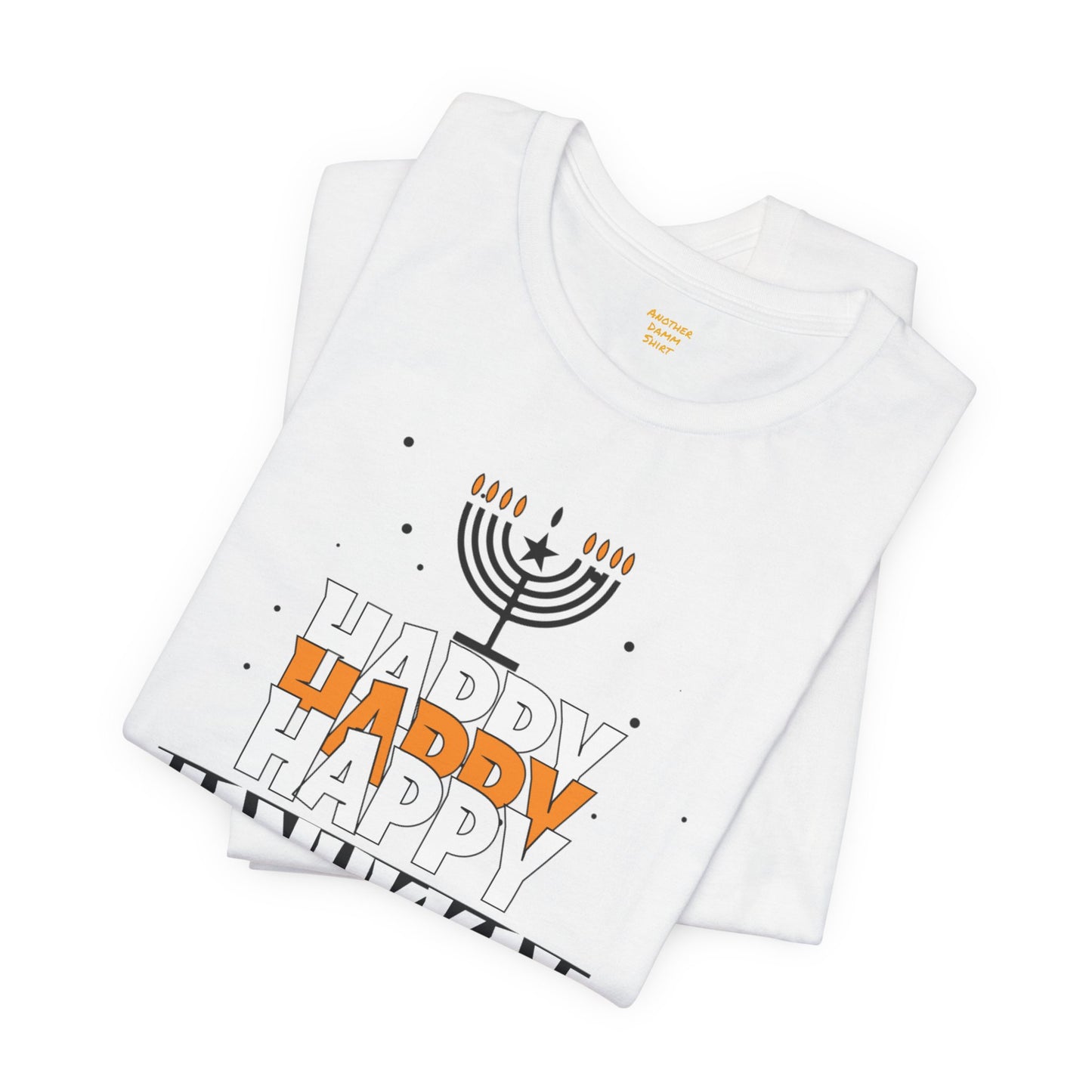 Happy Hanukkah Menorah - Unisex Jersey Short Sleeve Tee