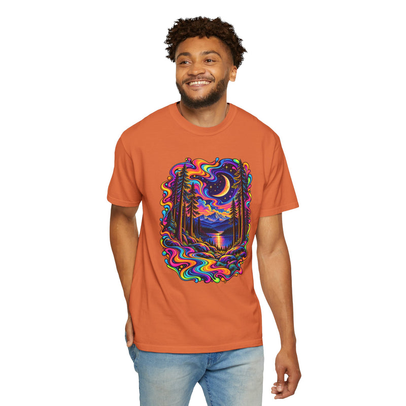 Mystical Psychedelic Moonlit Forest T-Shirt