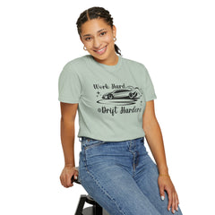 Sports Car Drift Unisex T-Shirt - Work Hard, Drift Harder