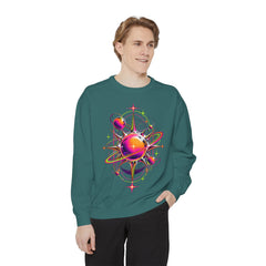 Cosmic Orbit Sweatshirt — Neon Planet Graphic Pullover