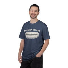 My SSBN Became Razor Blades Graphic Vintage Submarine Veteran Tee