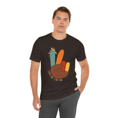 Thankful Teacher T‑Shirt – Hand Turkey Teacher Appreciation Tee